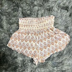 boho print shorts